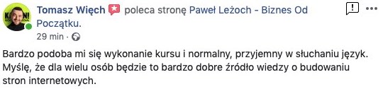 Paweł Leżoch- opinie o kursie